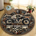 Retro motociklų ra&scaron;to kilimas, 80 cm / 31 colio