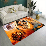 Poliesterinis kilimas su vilko ra&scaron;tu,  80 cm x 120 cm / 31,5 colio x 47,24 colio