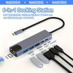 USB C 6-in-1 adapteris