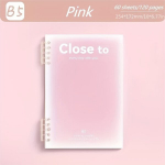 1 vnt, 60 lapų esteti&scaron;kas spiralinis sąsiuvinis, B5 storas plastikinis kietvir&scaron;is.,  Rožinis