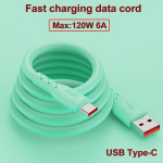 120W greito įkrovimo USB-C laidas,  Žalias