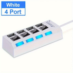 7 portų USB 2.0 &scaron;akotuvas,  Baltas