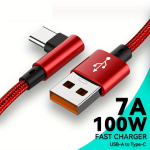 USB C greito įkrovimo laidas, Raudona