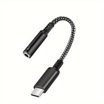 USB C 3.5mm Skaitmeninis Garso Kabelis Adapteris iPhone 15 Pro., Juoda