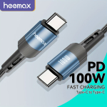 USB-C PD 100W greito įkrovimo laidas, Mėlyna