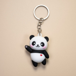 Animacinis Panda Raktų Pakabukas, Mink&scaron;tas Guminis Pakabukas