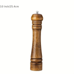 Medinis pipirų malūnėlis, rankinis, prieskonių smulkintuvas, 25,4 cm