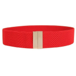 Metalinis sagtis platus diržas moterims korsetas.,  Raudonas auksinis L