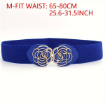 Derlius Tamprus Platus Juosmens Diržas Su Moteri&scaron;ka Metaline Sagtimi.,  Safyras