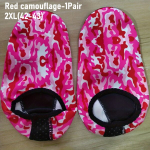 Unisex lengvos greitai džiūstančios neslystančios paplūdimio kojinės, Raudonas kamufliažas