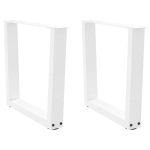 Valgomojo stalo kojos v formos 2 vnt baltos 60x(42-43,3) cm