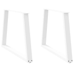 Valgomojo stalo kojos v formos 2 vnt baltos 100x(72-73,3) cm
