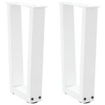 Valgomojo stalo kojos v formos 2 vnt baltos 28x(42-43,3) cm