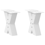Kavos staliuko kojelės x formos 2 vnt baltos 40x(30-31) cm