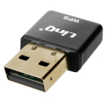 USB WiFi raktas 300Mbps tinklo adapteris WPS mygtukas Itin kompakti&scaron;kas LinQ juodas