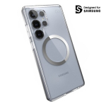 Telefonas Speck Presidio Perfect-Clear Magnet &ndash; Samsung Galaxy S25 Ultra MagSafe dėklas (skaidrus / chromo apdaila / ramus sidabras)