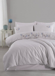 Saheser patalynės komplektas Nilda Light Grey, 200x220 cm, 6 dalių