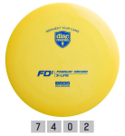 Diskgolfo diskas Fairway Driver S-Line FD1, geltonas