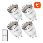 Gosund Ep2 Wifi i&scaron;manusis lizdas, 4 vnt., 10a, 2500w, Tuya
