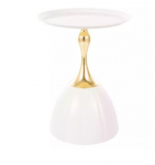 Kavos staliukas Signal Meble Piana, baltas/auksinis