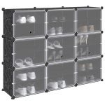 Storage cube organizer su 9 kubeliais ir durelėmis juodas pp