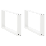 Kavos staliuko kojos u formos 2 vnt baltos 70x(30-31) cm