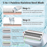 Bikinio kirpimo ma&scaron;inėlė moterims, elektriniai skustuvai moterims, IPX7 vandeniui atspari &scaron;lapiam ir sausam naudojimui, įkraunama bikinio kirpimo ma&scaron;inėlė &ndash; mėlyna
