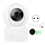 Kompiuterio (WEB) kamera 1080P belaidė namų apsaugos kamera, 2 krypčių domofonas, dirbtinio intelekto judesio sekimas, naktinis matymas, 100&ndash;240 V ES, atsparus vandeniui, skirtas naudoti viduje lauke