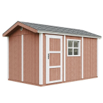 Auk&scaron;čiausios kokybės sodo namelis 8,68 m&sup2; - H252x250x412 cm - su grindimis ir bitumine danga - TIMBELA M914-REDWOOD RED