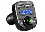 FM-01 BLUETOOTH FM MP3 SD Siųstuvas su 2 vnt. USB jungtimis, Įkroviklis