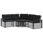 Sodo sofa，Lauko sofa su pagalvėlėmis ir pakojomis, juoda, poliratanas CFE85350
