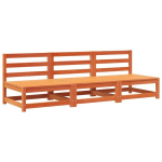 Sodo sofos，Lauko sofa dalys, 3vnt., va&scaron;ko rudos, pu&scaron;is, be porankių CFE42636