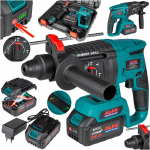 Akumuliatorinis perforatorius AL-FA ALCRH1-21BL, 21 V, 4.0 Ah, SDS+, 3 funkcijos, su 2 akumuliatoriais ir lagaminu