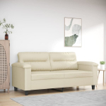 Dvivietė sofa，Poilsio sofa, kreminės spalvos, 140cm, dirbtinė oda CFE25251
