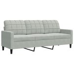 Trivietė sofa，Poilsio sofa, &scaron;viesiai pilkos spalvos, 180cm, aksomas CFE35222