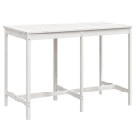 Sodo stalas，Lauko stalas, baltas, 159,5x82,5x110cm, pu&scaron;ies medienos masyvas CFE528729