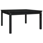 Sodo stalas，Lauko stalas, juodas, 82,5x82,5x45cm, pu&scaron;ies medienos masyvas CFE598003