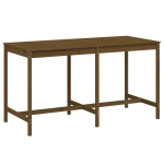 Sodo stalas，Lauko stalas, medaus rudas, 203,5x90x110cm, pu&scaron;ies masyvas CFE809486