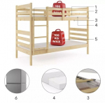 Vaiki&scaron;ka dviauk&scaron;tė lova BMS, ruda