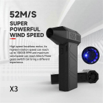 X3 Atnaujinkite Turbo Smurent Fan&ldquo; 130000 aps/min 50m/s Turbo Jet&ldquo; ventiliatoriaus kaupimas akumuliatoriuje