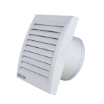 Extractor fan MM 100 square white with back shutter