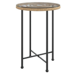 Valgomojo Stalas，Virtuvės stalas, 55cm skersmens, grūdintas stiklas ir plienas CFE55978