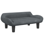 Vaiki&scaron;ka sofa，Vaikų sofa, tamsiai pilkos spalvos, 70x40x24cm, aksomas CFE26582