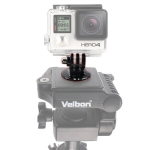 Stovas GoPro sportinės kameros laikiklis prie trikojo, juodas