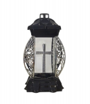 Žvakidė į kapines K-13 KS sidabro spalvos 27 cm.