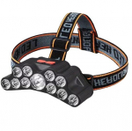 Įkraunamas žibintas ant galvos, 11 LED