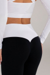 Tamprės su push‑up efektu FLEXING LEGGINGS GLAM Flexit Giulia, spalva black/white