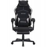 Žaidimų kėdė DEUS Edge Black, audinys, su pakoju
