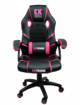 Žaidimų kėdė Extreme EX Pink su supimo funkcija ir žaidimų ratukais