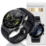 LIVMAN QW33 su sveikatos ir fizinio pasirengimo stebėjimo funkcijomis, 1,28 colio (3,53cm) jutikliniu ekranu, įvairiais sporto režimais ir FunDo Health programėlės valdymu